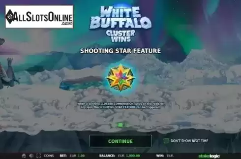 Shooting Star. White Buffalo Cluster Wins from StakeLogic