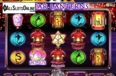 Screen 1. Mega Jackpots Star Lanterns from IGT