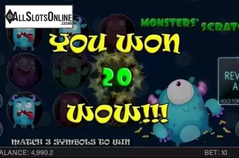 Game Screen. Monster's Scratch (Spinomenal) from Spinomenal