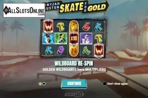 Start Screen. Nyjah Huston - Skate for Gold from Play'n Go