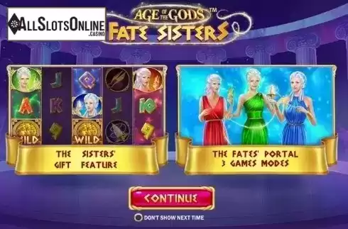 Screen 1. Age of the Gods - Fate Sister from Playtech