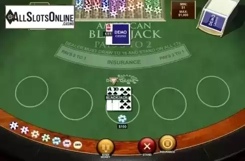 Game Screen 2. American Blackjack (Playtech) from Playtech