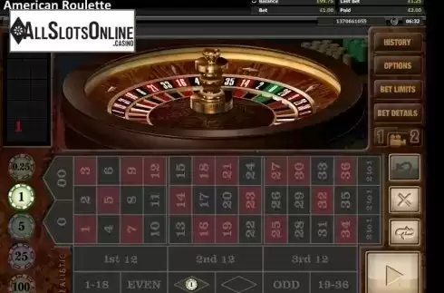 Reel screen. American Roulette (Realistic) from Realistic