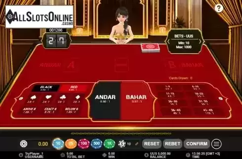 Table game screen