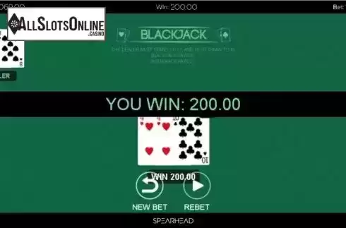 Win screen 3. Blackjack (Spearhead Studios) from Spearhead Studios