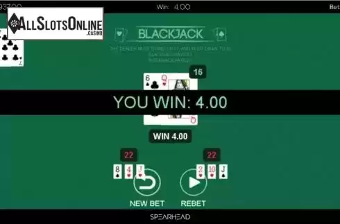 Win screen. Blackjack (Spearhead Studios) from Spearhead Studios
