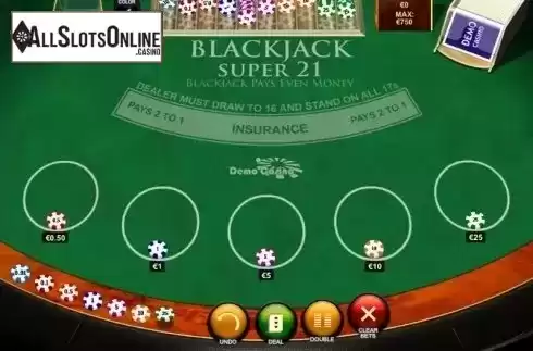 Game Screen 1. Blackjack Super 21 (Playtech) from Playtech
