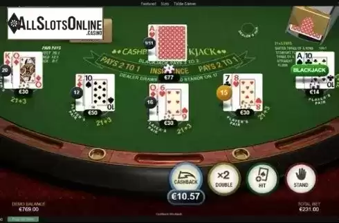 Win Screen 2. Cashback Blackjack (Playtech) from Playtech