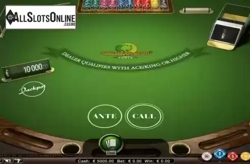 Game Screen. Caribbean Stud Poker (NetEnt) from NetEnt