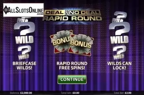 Intro. Deal Or No Deal Rapid Round from Endemol Games