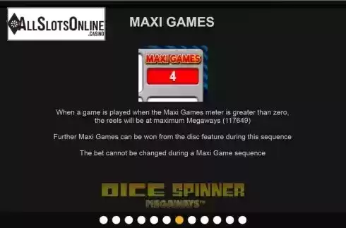 Maxi games screen