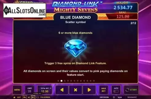 Features 2. Diamond Link Mighty Sevens from Greentube