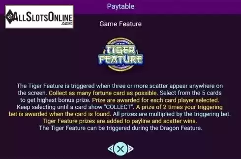 Paytable 3. Double Fortunes (Spadegaming) from Spadegaming