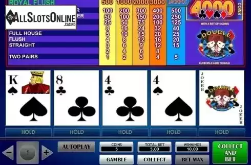Game Screen. Double Joker Poker (iSoftBet) from iSoftBet
