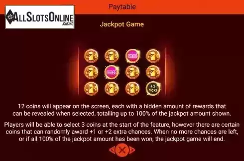 Jackpot game screen