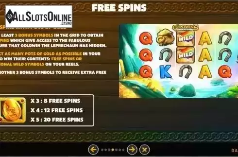 Free Spins. Goldwins Golden Pot of Gold from GAMING1