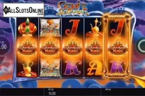Game Screen. Genie Jackpots Jackpot King from Blueprint