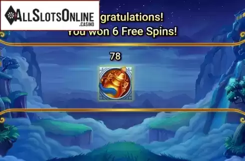 Free Spins screen. Goddess Of The Moon (Booongo) from Booongo