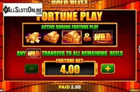 Fortune Bet Game Screen