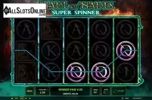 Win Screen 1. Haul of Hades - Super Spinner from Greentube