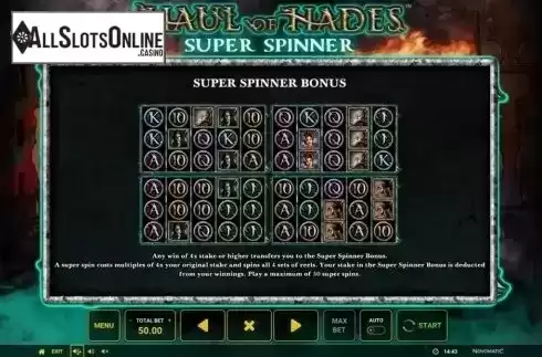 Features 2. Haul of Hades - Super Spinner from Greentube