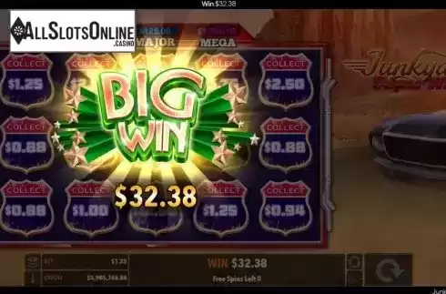 Big Win Bonus Game screen