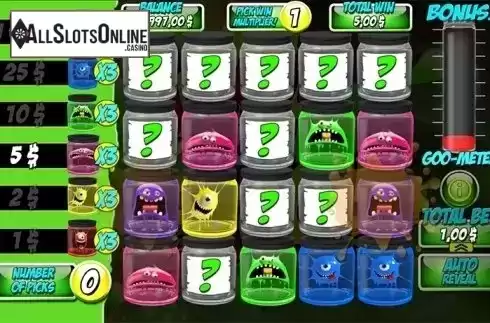 Game Screen. Jackpots of Goo Instant Win from Games Warehouse