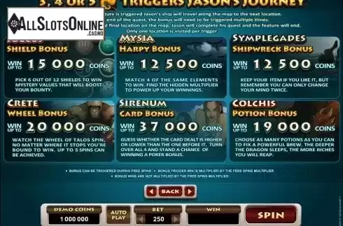 Screen2. Jason And The Golden Fleece from Microgaming