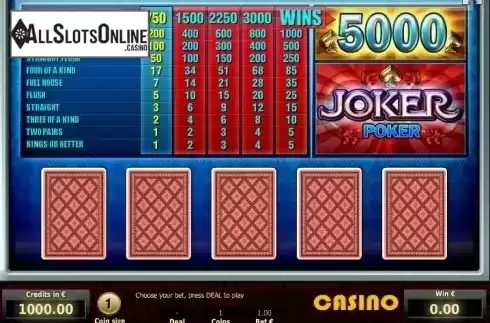 Game Screen 1. Joker Poker (Tom Horn Gaming) from Tom Horn Gaming