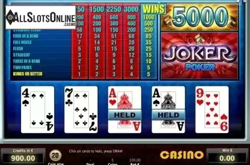 Game Screen 2. Joker Poker (Tom Horn Gaming) from Tom Horn Gaming