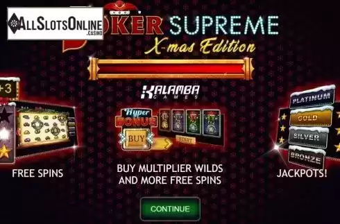 Intro screen. Joker Supreme X-Mas Edition from Kalamba Games