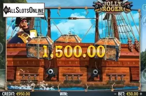 Bonus win screen. Jolly Roger (Octavian Gaming) from Octavian Gaming
