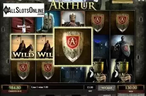 Wild Win screen. King Arthur (Tom Horn Gaming) from Tom Horn Gaming