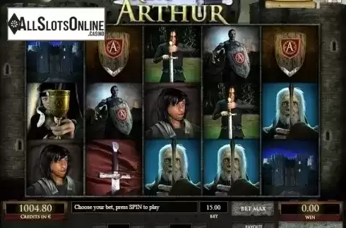 Reel screen. King Arthur (Tom Horn Gaming) from Tom Horn Gaming