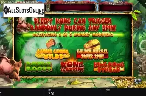 Start Screen. King Kong Cash Jackpot King from Blueprint