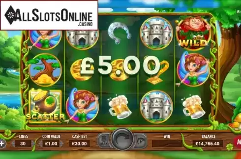 Win Screen. Leprechaun's Loot (NetGaming) from NetGaming