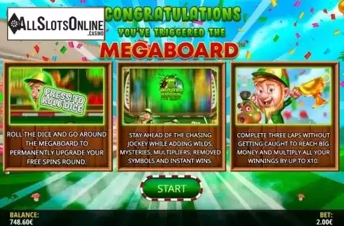 Free Spins 1. Racetrack Riches Megaboard from iSoftBet