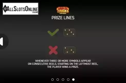 Prize lines screen