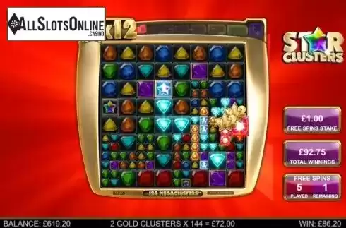 Free Spins 2. Star Clusters Megaclusters from Big Time Gaming