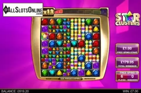 Free Spins 3. Star Clusters Megaclusters from Big Time Gaming