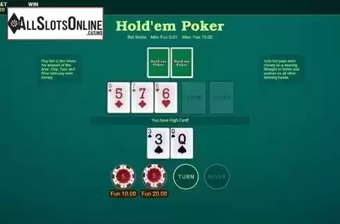 Reel screen. Satoshi Texas Hold'em Poker (OneTouch) from OneTouch