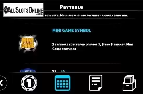 Paytable 3. Soccer (Triple Profits Games) from Triple Profits Games