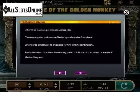 Info 5. Temple of the Golden Monkey from High 5 Games