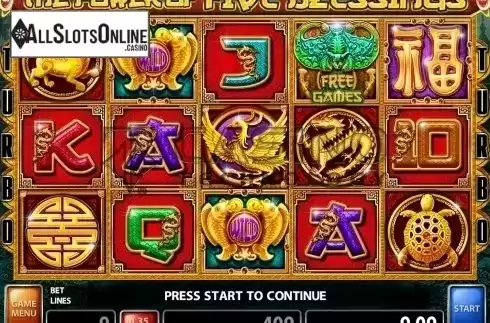 Win Screen 2. The Power of Five Blessings from Casino Technology